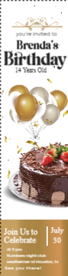 Custom Outdoor Yard Signs Multiple Sizes Brenda's 14th Birthday