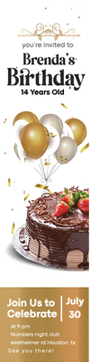 Custom Outdoor Yard Signs Multiple Sizes Brenda's 14th Birthday