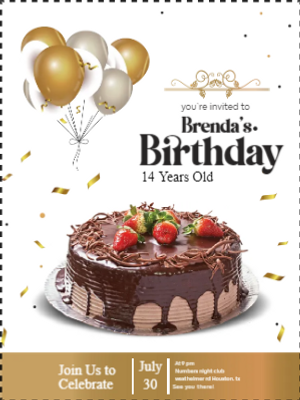 Custom Outdoor Yard Signs Multiple Sizes Brenda's 14th Birthday