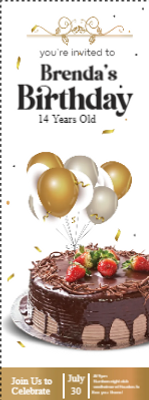 Custom Outdoor Yard Signs Multiple Sizes Brenda's 14th Birthday