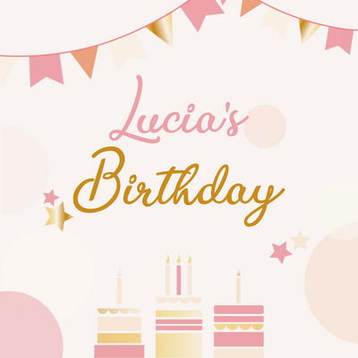 Custom Outdoor Yard Signs Multiple Sizes Lucia's Birthday