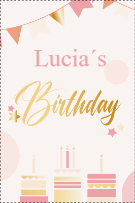Custom Outdoor Yard Signs Multiple Sizes Lucia's Birthday