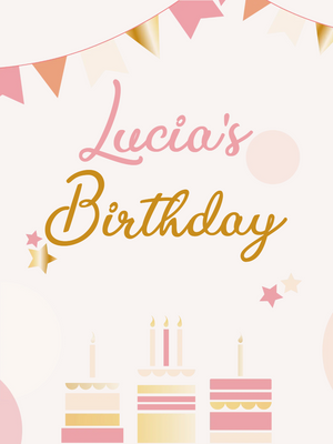 Custom Outdoor Yard Signs Multiple Sizes Lucia's Birthday