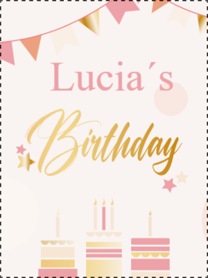 Custom Outdoor Yard Signs Multiple Sizes Lucia's Birthday