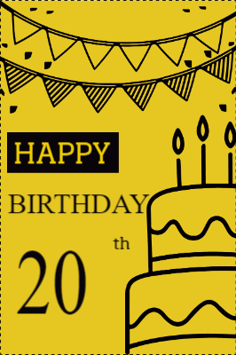 Custom Outdoor Yard Signs Multiple Sizes  Happy  20th Birthday