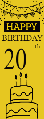 Custom Outdoor Yard Signs Multiple Sizes  Happy  20th Birthday