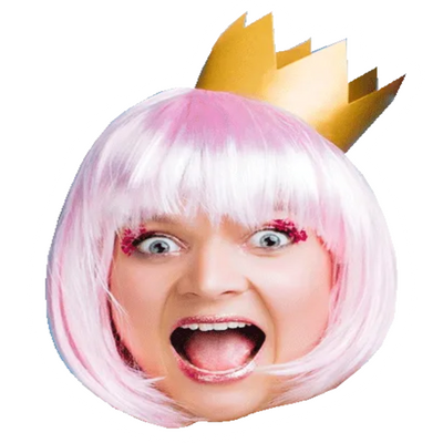 Custom Big Head Cutouts Multiple Sizes Pink Star Crown