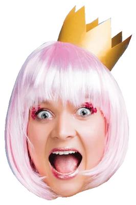 Custom Big Head Cutouts Multiple Sizes Pink Star Crown