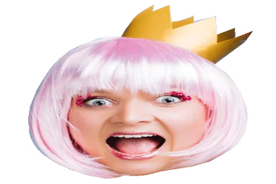 Custom Big Head Cutouts Multiple Sizes Pink Star Crown