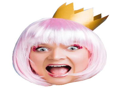 Custom Big Head Cutouts Multiple Sizes Pink Star Crown