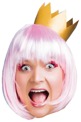 Custom Big Head Cutouts Multiple Sizes Pink Star Crown