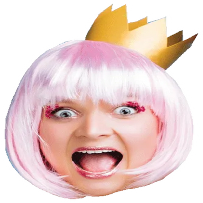 Custom Big Head Cutouts Multiple Sizes Pink Star Crown
