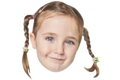 Custom Big Head Cutouts Multiple Sizes Girl Braids