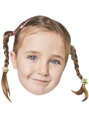 Custom Big Head Cutouts Multiple Sizes Girl Braids
