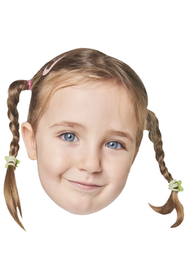 Custom Big Head Cutouts Multiple Sizes Girl Braids