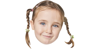 Custom Big Head Cutouts Multiple Sizes Girl Braids