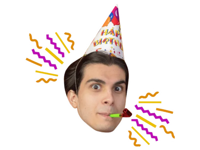 Custom Big Head Cutouts Multiple Sizes Birthday Party Hat