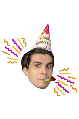 Custom Big Head Cutouts Multiple Sizes Birthday Party Hat