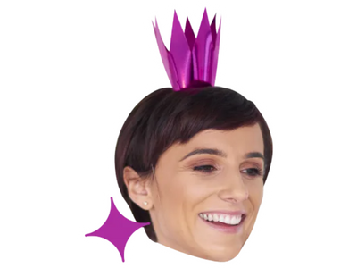 Custom Big Head Cutouts Multiple Sizes Party Purple Crown