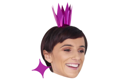 Custom Big Head Cutouts Multiple Sizes Party Purple Crown