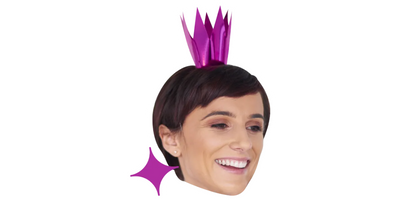 Custom Big Head Cutouts Multiple Sizes Party Purple Crown