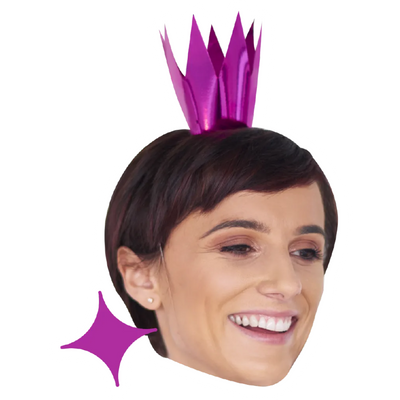 Custom Big Head Cutouts Multiple Sizes Party Purple Crown