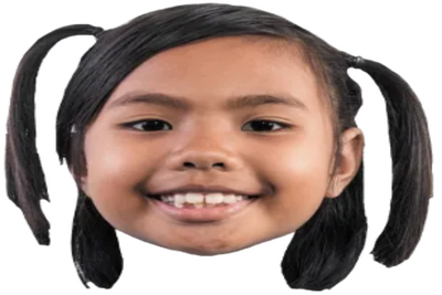 Custom Big Head Cutouts Multiple Sizes Smiling Girl
