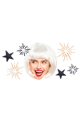 Custom Big Head Cutouts Multiple Sizes Party White Hair