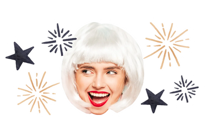 Custom Big Head Cutouts Multiple Sizes Party White Hair