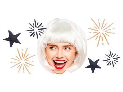 Custom Big Head Cutouts Multiple Sizes Party White Hair