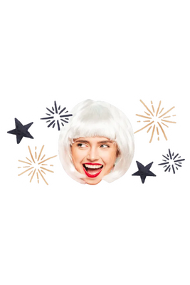 Custom Big Head Cutouts Multiple Sizes Party White Hair