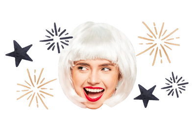 Custom Big Head Cutouts Multiple Sizes Party White Hair