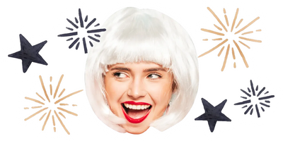 Custom Big Head Cutouts Multiple Sizes Party White Hair