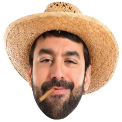 Custom Big Head Cutouts Multiple Sizes Man Hat