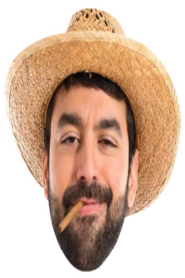 Custom Big Head Cutouts Multiple Sizes Man Hat