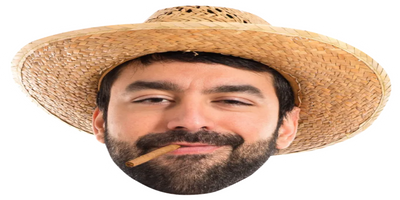 Custom Big Head Cutouts Multiple Sizes Man Hat