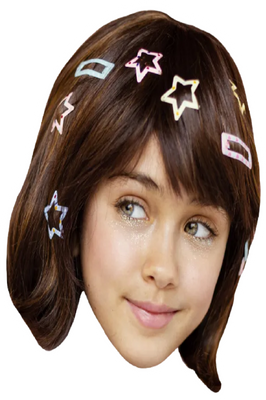 Custom Big Head Cutouts Multiple Sizes Star Clip Girl