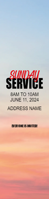 Custom Outdoor Yard Signs Multiple Sizes Sunday Service