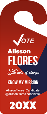 Custom Door Hangers for Alisson Flores