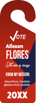 Custom Door Hangers for Alisson Flores