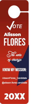 Custom Door Hangers for Alisson Flores