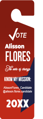 Custom Door Hangers for Alisson Flores