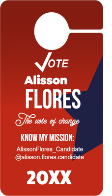 Custom Door Hangers for Alisson Flores