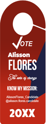 Custom Door Hangers for Alisson Flores