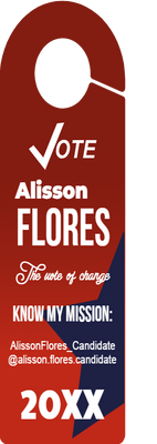 Custom Door Hangers for Alisson Flores