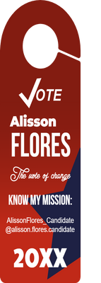 Custom Door Hangers for Alisson Flores
