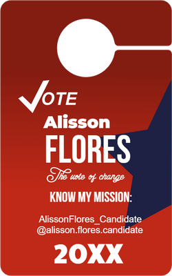 Custom Door Hangers for Alisson Flores