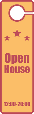 Custom Door Hangers for Open House Star