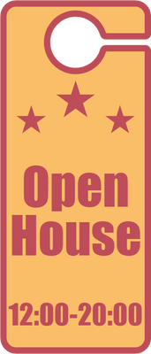 Custom Door Hangers for Open House Star