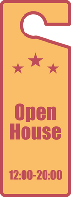 Custom Door Hangers for Open House Star